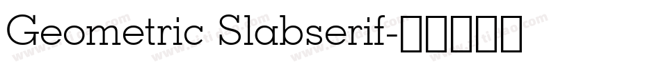 Geometric Slabserif字体转换